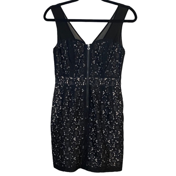 BCBGeneration Black Lace‎ Zipper Front Sleeveless Mini Dress EUC - Picture 1 of 6